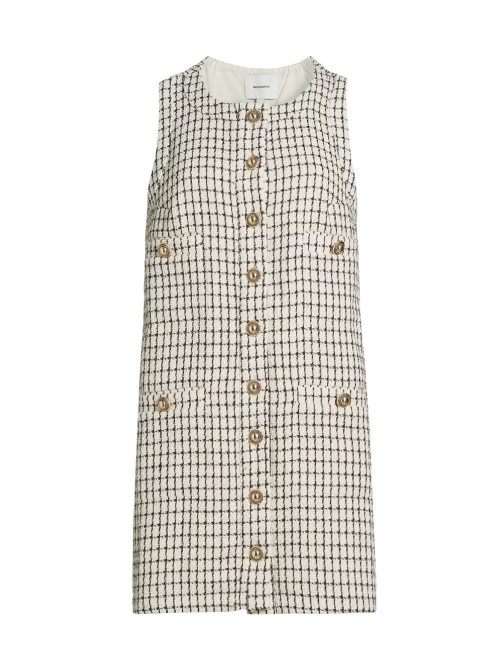 NWT Reformation Tropez Mini Dress Sz 4 cream black Check
Tweed - Picture 2 of 9